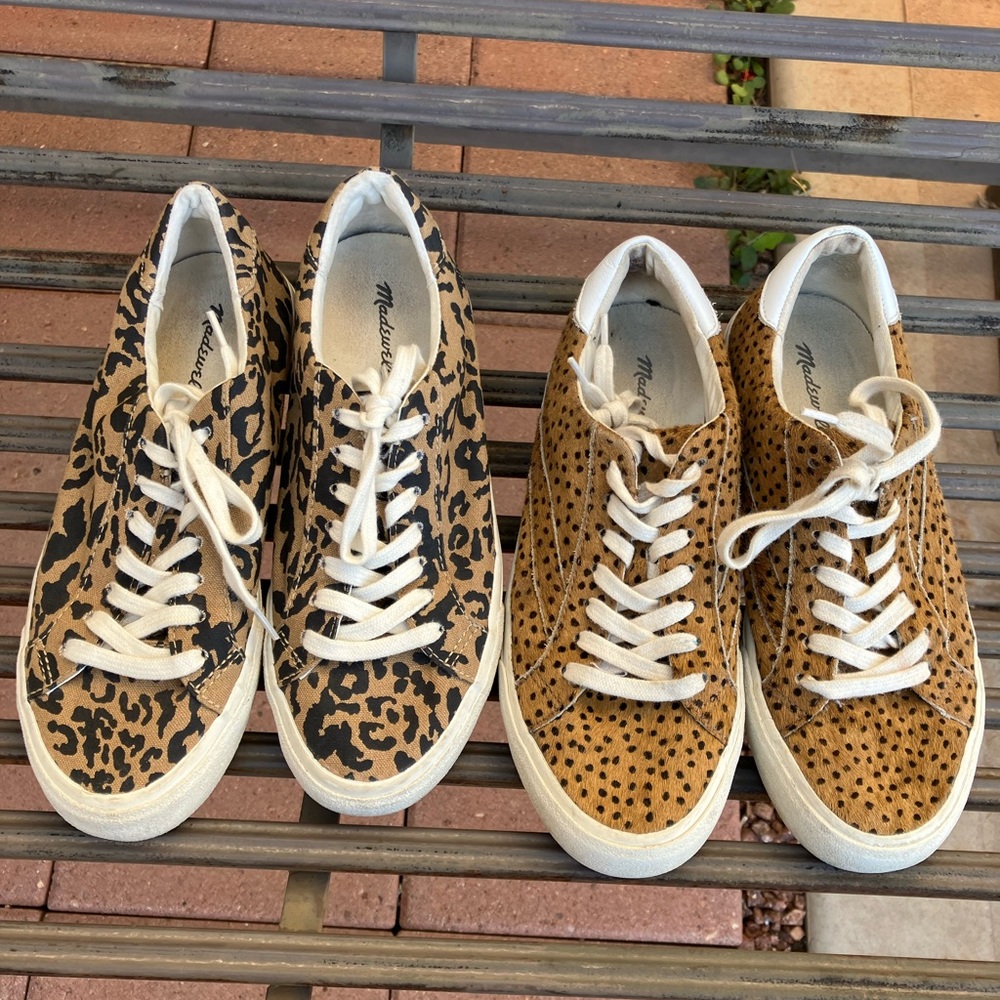 Madewell Animal Print Sneakers Size 7.5